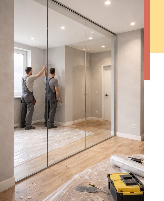 Безрамные стеклянные перегородки в Сальске — монтаж от 9660 руб. | ОТДЕЛОЧНИК-Слс