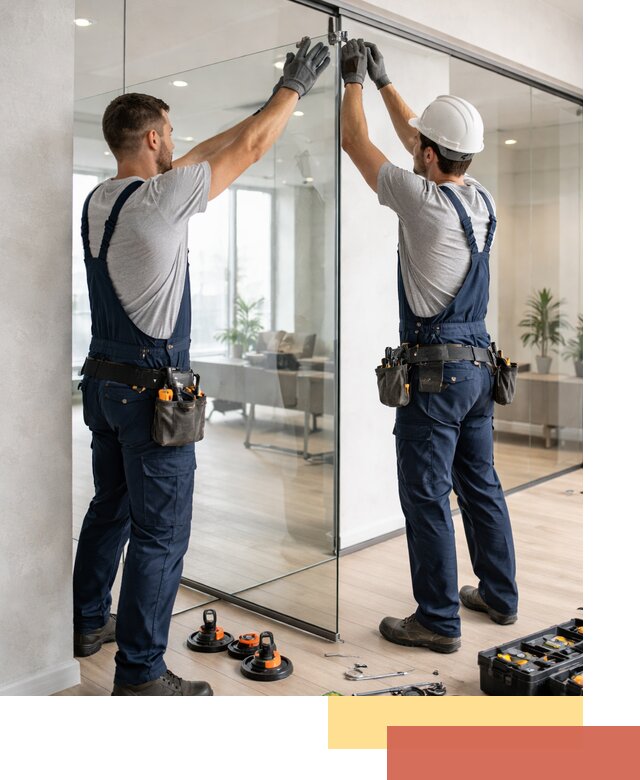 Безрамные стеклянные перегородки под ключ в Сальске