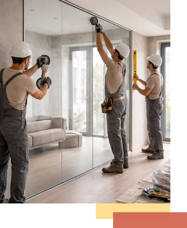 Перегородки из закаленного стекла в Сальске для офисов и квартир