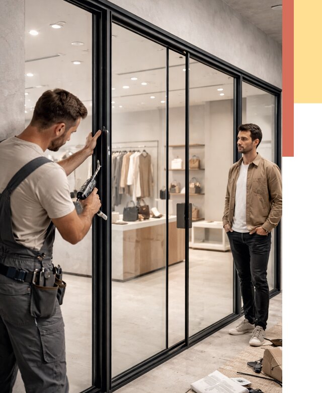 Стеклянные перегородки для магазинов в Сальске от 8338 руб. под ключ | ОТДЕЛОЧНИК-Слс