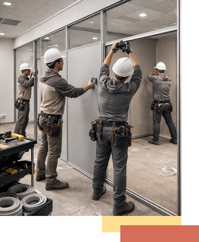 Мобильные офисные перегородки под ключ в Сальске