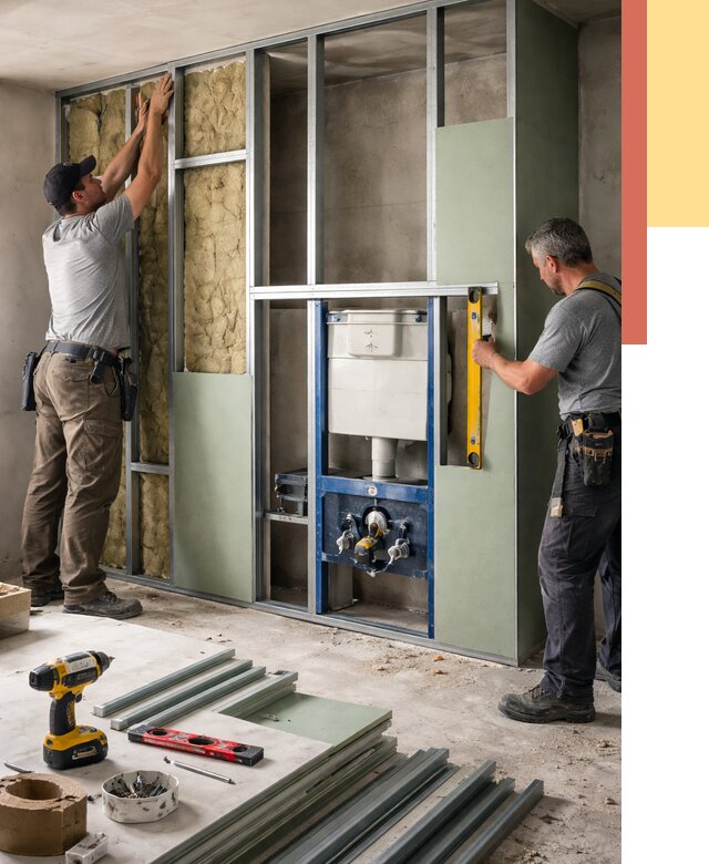 Установка сантехнических перегородок в Сальске от 8643 руб. | ОТДЕЛОЧНИК-Слс