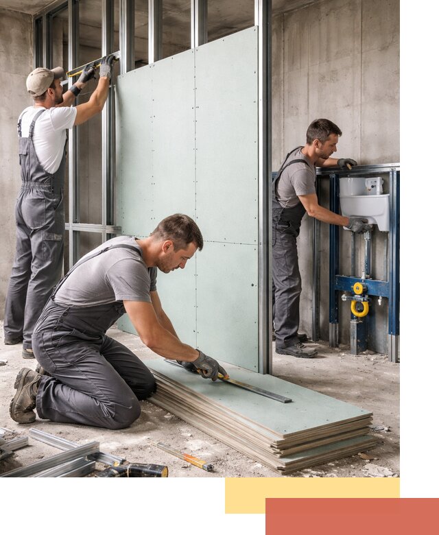 Монтаж и ремонт сантехнических перегородок в Сальске