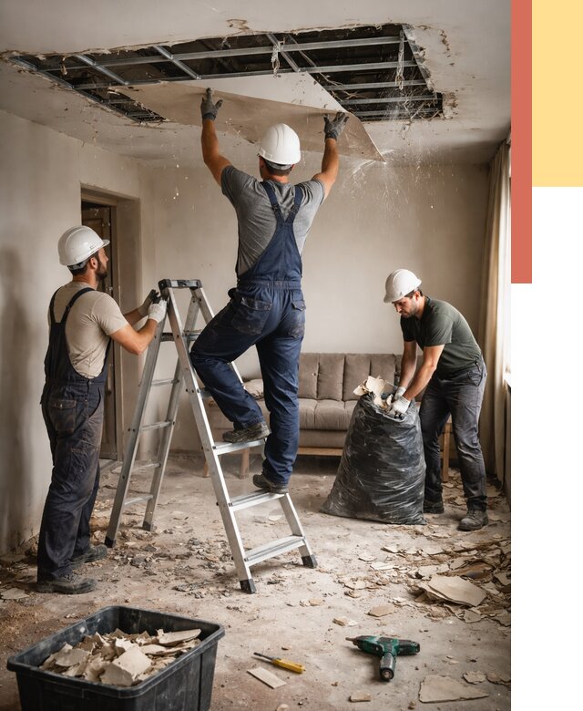 Демонтаж гипсокартонного потолка в Сальске от 427 руб. за м2 — ОТДЕЛОЧНИК-Слс