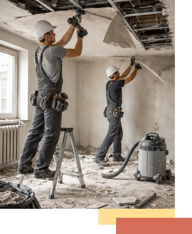 Демонтаж гипсокартонного потолка в Сальске быстро и аккуратно