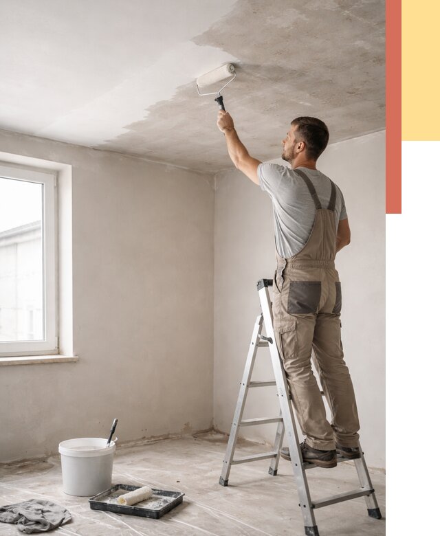 Грунтовка потолка в Сальске от 2542 руб. — быстро и недорого | ОТДЕЛОЧНИК-Слс