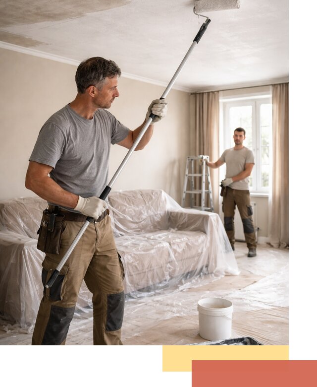 Грунтовка потолка в Сальске — подготовка под покраску и отделку