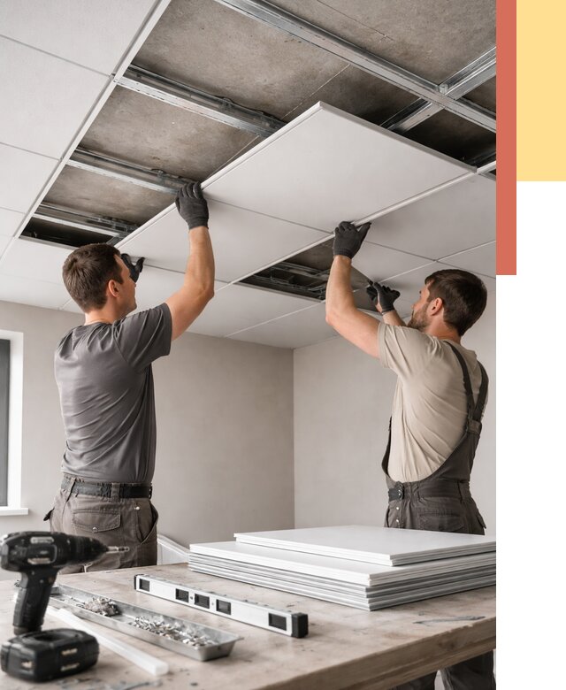 Монтаж кассетного потолка в Сальске от 4576 руб/м2 — установка и сборка | ОТДЕЛОЧНИК-Слс