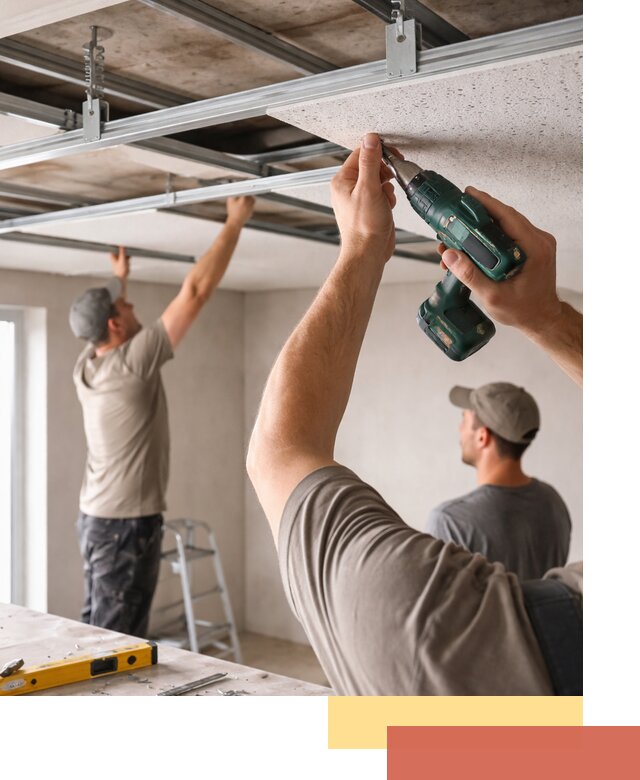 Монтаж акустического потолка в Сальске под ключ