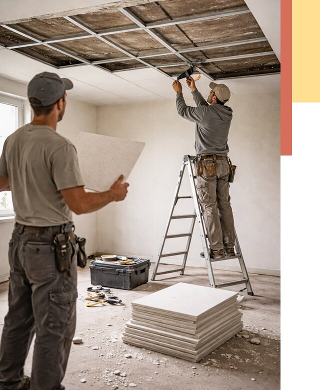 Замена плит подвесного потолка в Сальске от 1779 руб. быстро и недорого | ОТДЕЛОЧНИК-Слс