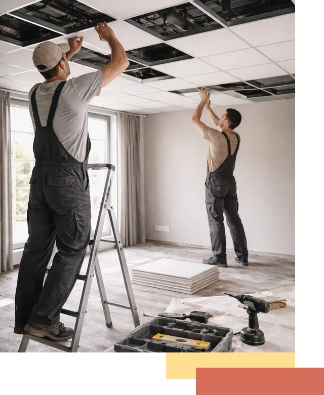 Замена плит подвесного потолка в Сальске быстро и качественно