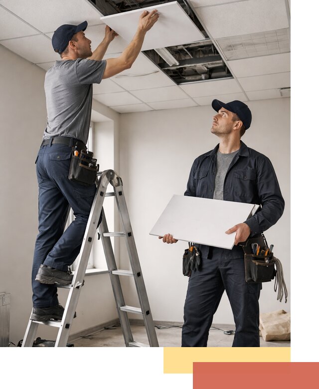 Обслуживание подвесного потолка в Сальске — ремонт и чистка