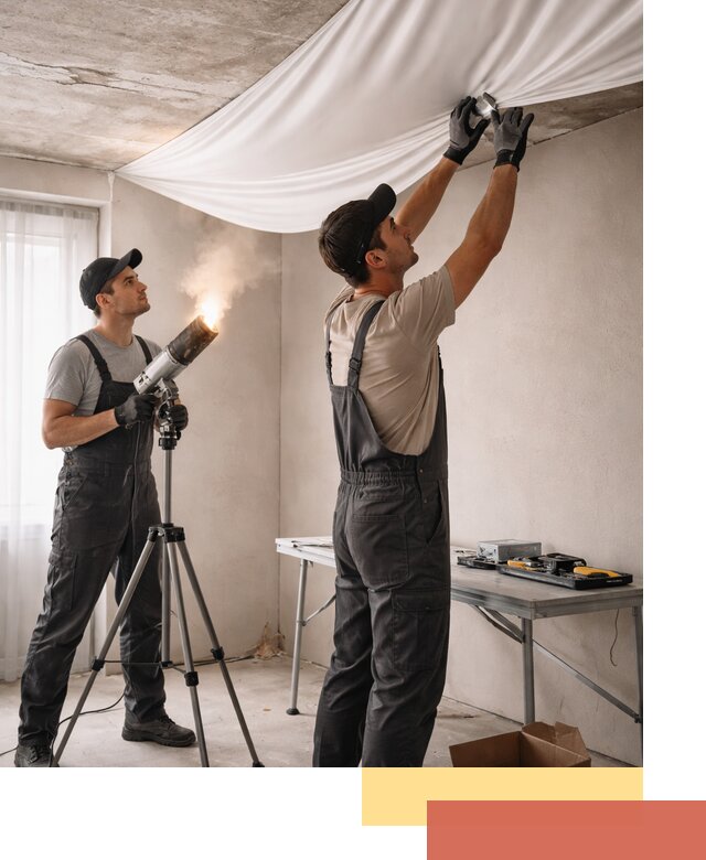 Установка натяжного потолка под ключ в Сальске