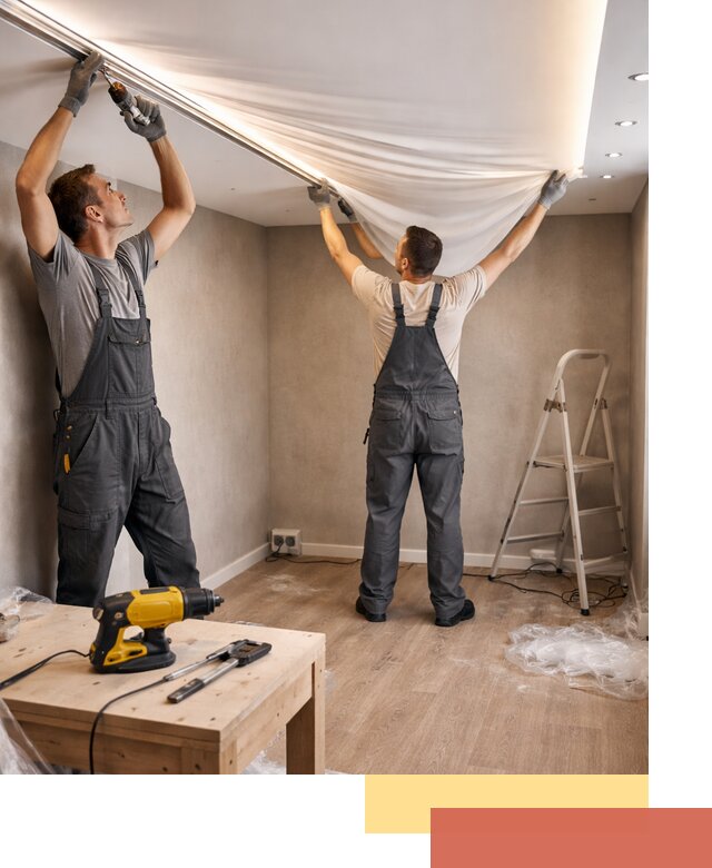 Монтаж натяжного потолка с подсветкой в Сальске цена и сроки