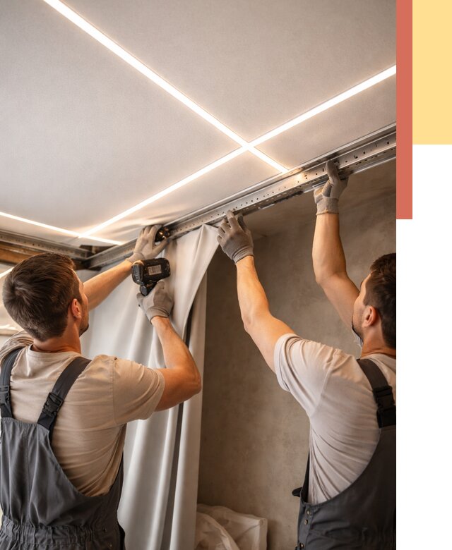 Монтаж натяжного потолка со световыми линиями в Сальске от 1220 руб. | ОТДЕЛОЧНИК-Слс