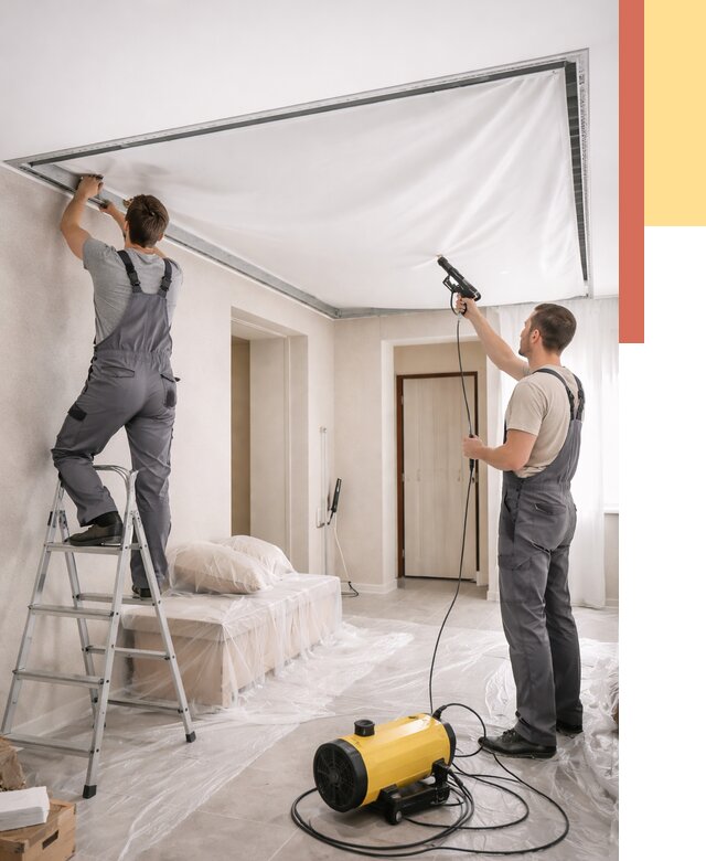 Монтаж натяжного потолка в прихожей в Сальске от 2695 руб. под ключ | ОТДЕЛОЧНИК-Слс