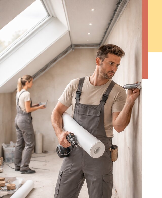 Монтаж натяжного потолка на мансарде в Сальске от 3559 руб. | ОТДЕЛОЧНИК-Слс