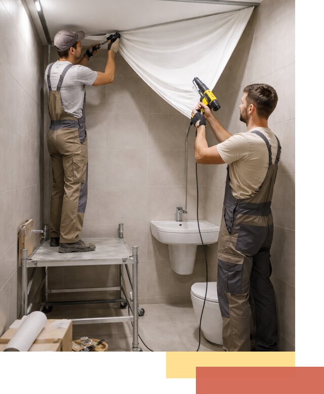 Монтаж натяжного потолка в санузле в Сальске