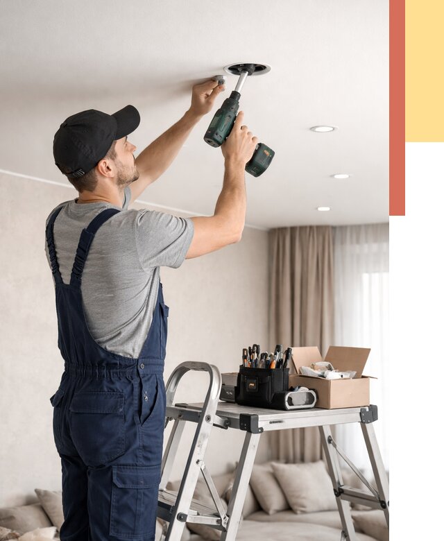 Установка и монтаж точечных светильников в натяжной потолок в Сальске от 1830 руб. | ОТДЕЛОЧНИК-Слс