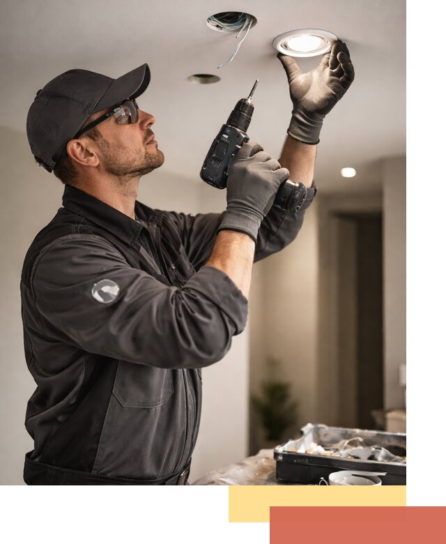 Установка точечных светильников в натяжной потолок в Сальске