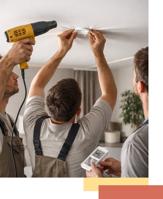 Ремонт прокола полотна натяжного потолка в Сальске