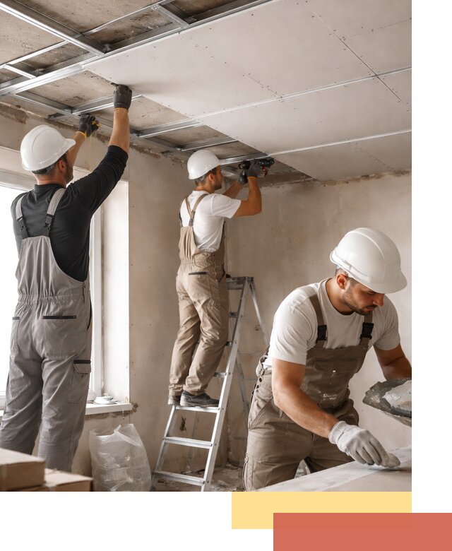 Одноуровневый потолок из гипсокартона в Сальске — монтаж и отделка