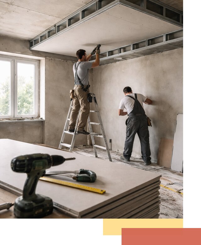 Двухуровневый потолок из гипсокартона в Сальске