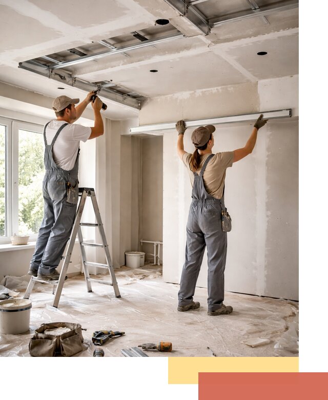 Монтаж многоуровневого потолка из гипсокартона в Сальске