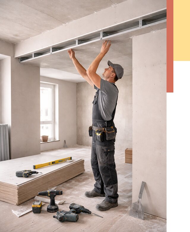 Потолок из гипсокартона с нишей в Сальске от 1271 руб. под ключ | ОТДЕЛОЧНИК-Слс