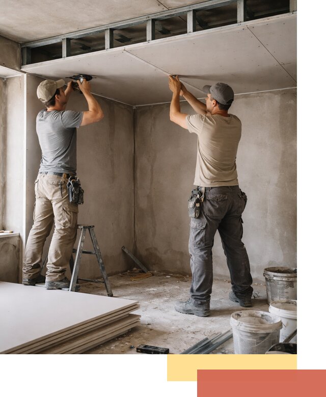 Короб из гипсокартона на потолке под ключ в Сальске