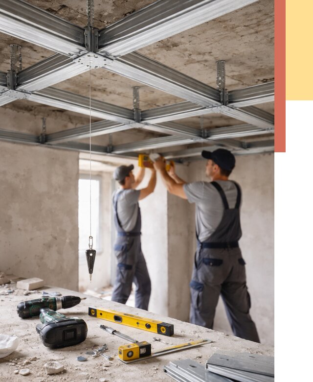 Монтаж каркаса потолка из профиля в Сальске от 4576 руб. — услуги ОТДЕЛОЧНИК-Слс
