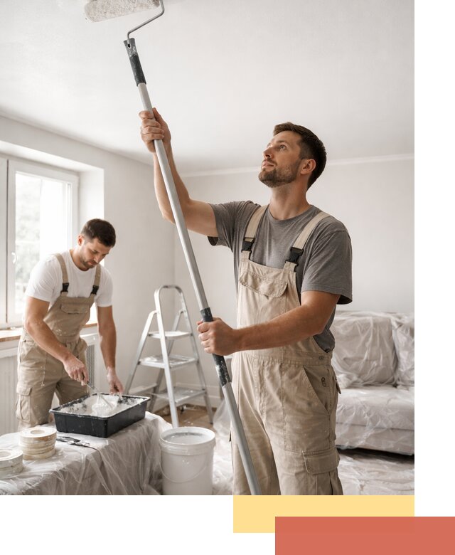 Покраска потолка водоэмульсионной краской в Сальске