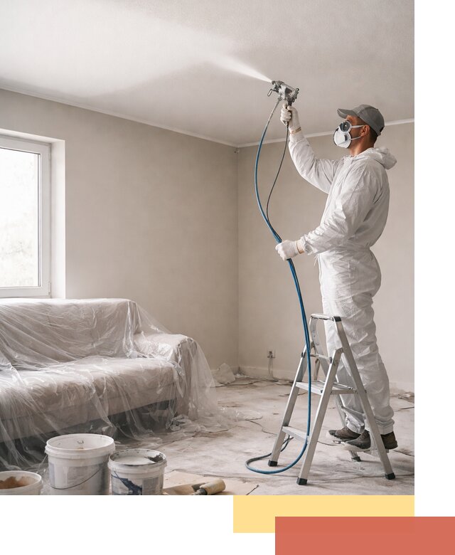 Покраска потолка краскопультом в Сальске быстро и качественно