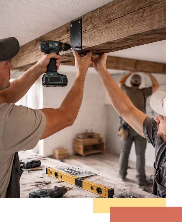 Монтаж декоративных потолочных балок в Сальске