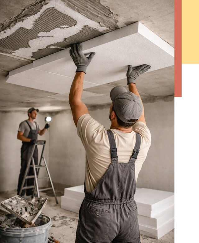 Утепление потолка пенопластом в Сальске от 4576 руб/м2 — недорого и быстро | ОТДЕЛОЧНИК-Слс